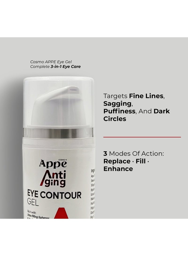 Cosmo APPE APPE Renewal Eye Cream Gel For Dark Circles, Puffiness & Fine Lines - 30ml - Image 5